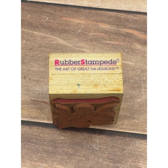 VINTAGE RUBBER STAMPEDE 503C ROSES WOOD MOUNTED RUBBER STAMP - Picture 3 of 4